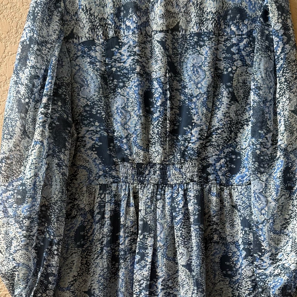 Joie Women’s Blue Tiered Printed Midi Dress Parisian Paisley NWT Size M - Picture 3 of 14